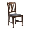 Lattice Back Dining Chair in Vintage Wood with Shetland Sea Seat 6 Pack (JA287)