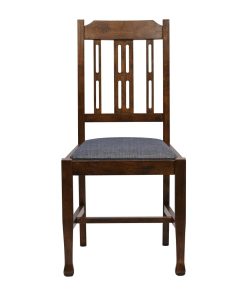 Lattice Back Dining Chair in Vintage Wood with Shetland Sea Seat 6 Pack (JA287)
