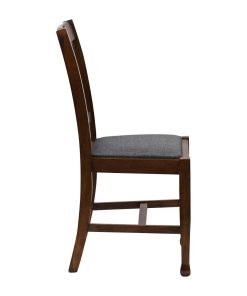 Lattice Back Dining Chair in Vintage Wood with Shetland Sea Seat 6 Pack (JA287)