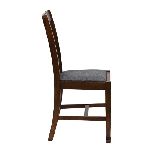 Lattice Back Dining Chair in Vintage Wood with Shetland Sea Seat 6 Pack (JA287)