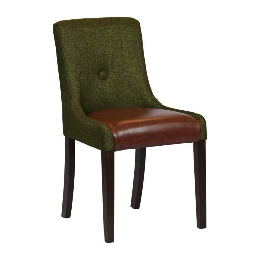 Bath Walnut Dining Chair with Forest Back and Espresso Seat 6 Pack (JA288)