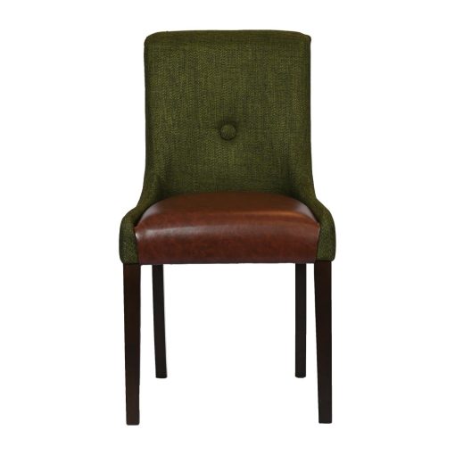 Bath Walnut Dining Chair with Forest Back and Espresso Seat 6 Pack (JA288)