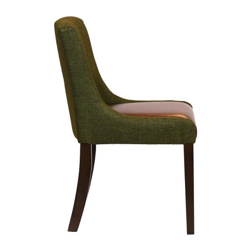 Bath Walnut Dining Chair with Forest Back and Espresso Seat 6 Pack (JA288)