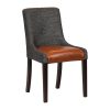 Bath Walnut Dining Chair with Smoke Back and Tan Seat 6 Pack (JA289)