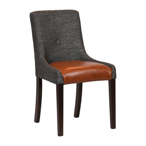 Bath Walnut Dining Chair with Smoke Back and Tan Seat 6 Pack (JA289)