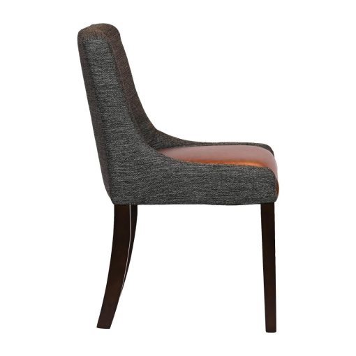 Bath Walnut Dining Chair with Smoke Back and Tan Seat 6 Pack (JA289)