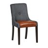 Bath Walnut Dining Chair with Sea Back and Tan Seat 6 Pack (JA290)