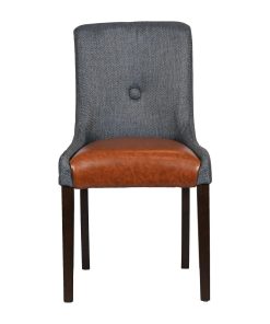 Bath Walnut Dining Chair with Sea Back and Tan Seat 6 Pack (JA290)