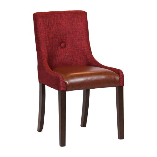 Bath Walnut Dining Chair with Scarlett Back and Espresso Seat 6 Pack (JA291)