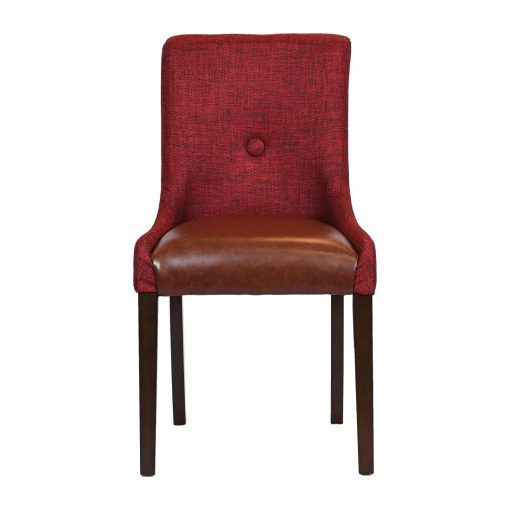 Bath Walnut Dining Chair with Scarlett Back and Espresso Seat 6 Pack (JA291)
