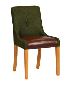 Bath Soft Oak Dining Chair with Forest Back and Espresso Seat 6 Pack (JA292)