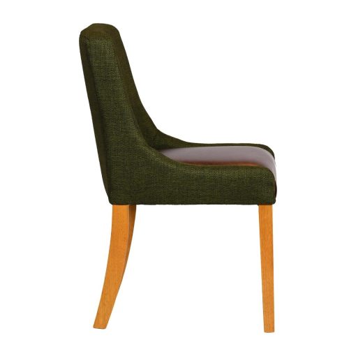 Bath Soft Oak Dining Chair with Forest Back and Espresso Seat 6 Pack (JA292)