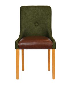 Bath Soft Oak Dining Chair with Forest Back and Espresso Seat 6 Pack (JA292)