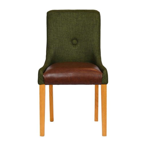 Bath Soft Oak Dining Chair with Forest Back and Espresso Seat 6 Pack (JA292)