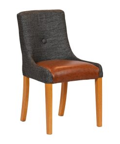 Bath Soft Oak Dining Chair with Smoke Back and Tan Seat 6 Pack (JA293)