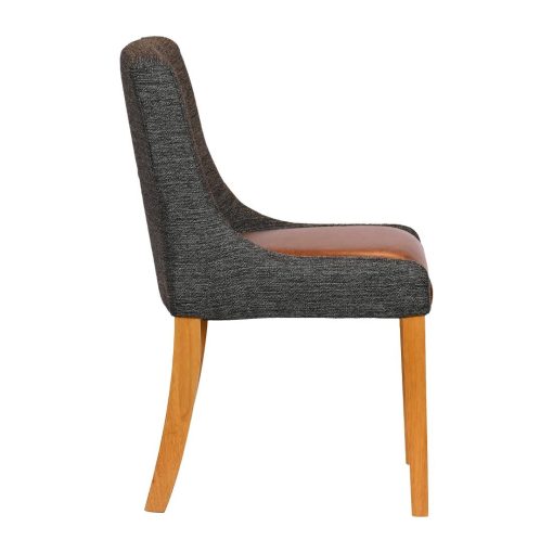 Bath Soft Oak Dining Chair with Smoke Back and Tan Seat 6 Pack (JA293)