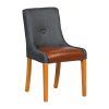 Bath Soft Oak Dining Chair with Sea Back and Tan Seat 6 Pack (JA294)