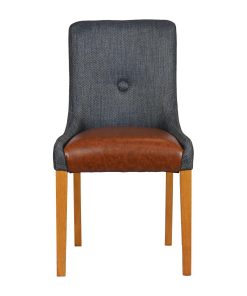 Bath Soft Oak Dining Chair with Sea Back and Tan Seat 6 Pack (JA294)