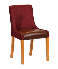 Bath Soft Oak Dining Chair with Scarlett Back and Espresso Seat 6 Pack (JA295)