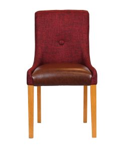 Bath Soft Oak Dining Chair with Scarlett Back and Espresso Seat 6 Pack (JA295)