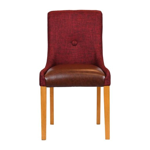 Bath Soft Oak Dining Chair with Scarlett Back and Espresso Seat 6 Pack (JA295)
