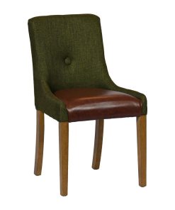 Bath Weathered Oak Dining Chair with Forest Back and Espresso Seat 6 Pack (JA296)