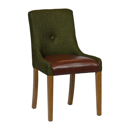 Bath Weathered Oak Dining Chair with Forest Back and Espresso Seat 6 Pack (JA296)