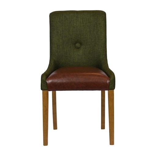Bath Weathered Oak Dining Chair with Forest Back and Espresso Seat 6 Pack (JA296)