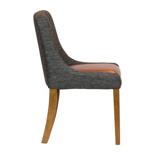 Bath Weathered Oak Dining Chair with Smoke Back and Tan Seat 6 Pack (JA297)