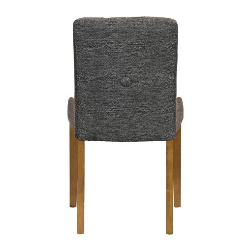 Bath Weathered Oak Dining Chair with Smoke Back and Tan Seat 6 Pack (JA297)