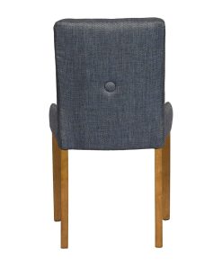 Bath Weathered Oak Dining Chair with Sea Back and Tan Seat 6 Pack (JA298)