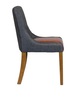Bath Weathered Oak Dining Chair with Sea Back and Tan Seat 6 Pack (JA298)