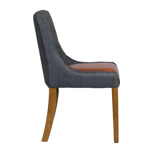 Bath Weathered Oak Dining Chair with Sea Back and Tan Seat 6 Pack (JA298)