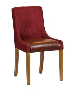 Bath Weathered Oak Dining Chair with Scarlett Back and Espresso Seat 6 Pack (JA299)