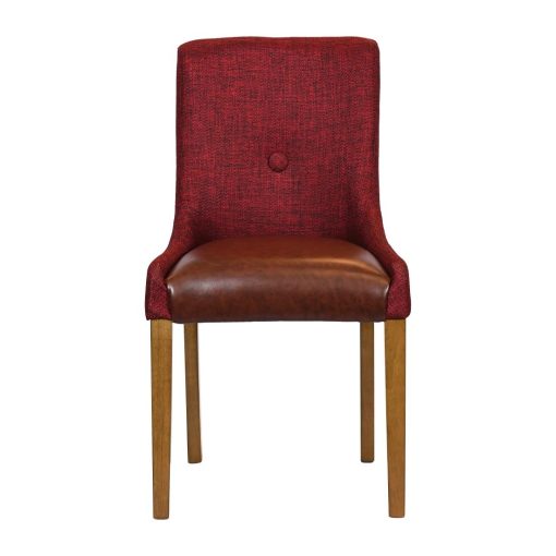 Bath Weathered Oak Dining Chair with Scarlett Back and Espresso Seat 6 Pack (JA299)