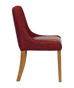 Bath Weathered Oak Dining Chair with Scarlett Back and Espresso Seat 6 Pack (JA299)