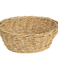 Olympia Polywicker Round Basket Light Brown 220mm (JA351)