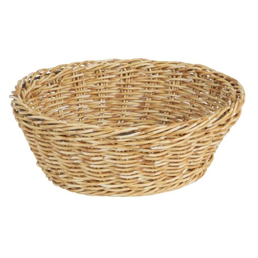 Olympia Polywicker Round Basket Light Brown 220mm (JA351)