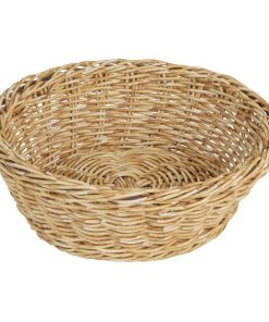 Olympia Polywicker Round Basket Light Brown 220mm (JA351)