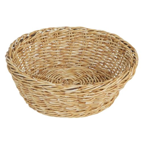 Olympia Polywicker Round Basket Light Brown 220mm (JA351)