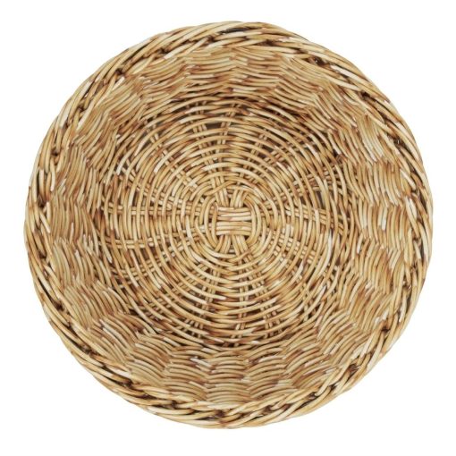 Olympia Polywicker Round Basket Light Brown 220mm (JA351)