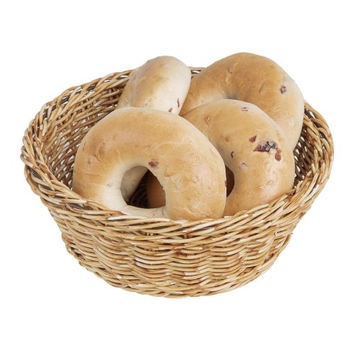 Olympia Polywicker Round Basket Light Brown 220mm (JA351)