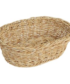 Olympia Polywicker Oval Basket Light Brown 240x170xmm (JA352)
