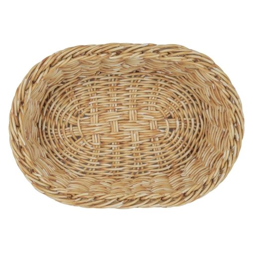 Olympia Polywicker Oval Basket Light Brown 240x170xmm (JA352)