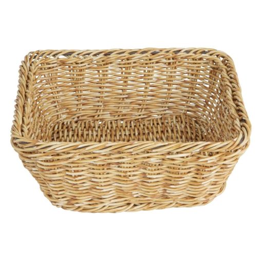 Olympia Polywicker Square Basket Light Brown 230x230mm (JA354)