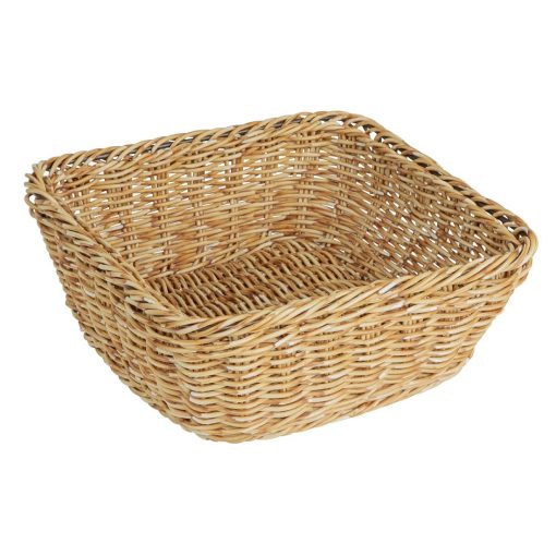 Olympia Polywicker Square Basket Light Brown 230x230mm (JA354)