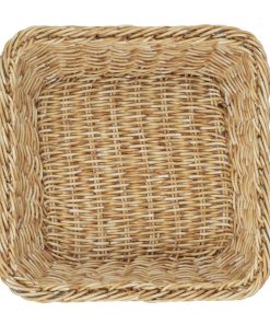 Olympia Polywicker Square Basket Light Brown 230x230mm (JA354)