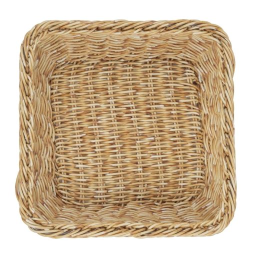 Olympia Polywicker Square Basket Light Brown 230x230mm (JA354)