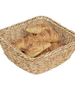 Olympia Polywicker Square Basket Light Brown 230x230mm (JA354)