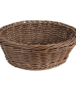 Olympia Polywicker Round Basket Dark Brown 220mm (JA358)